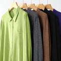 Women's 60-count Fine-spun Pure Cashmere Straight Shirt-style Sweater