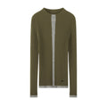 Women's Fine-spun Pure Cashmere Ribbed Semi-high Neck Contrast Base Sweater
