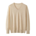 Men's Fine-spun Pure Cashmere V-neck Pullover Business Sweater