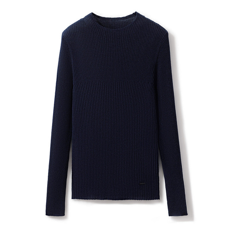 Women's Fine-Knit Pure Cashmere Striped Mock-Neck Sweater 2