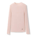 Women's Fine-Knit Pure Cashmere Striped Mock-Neck Sweater