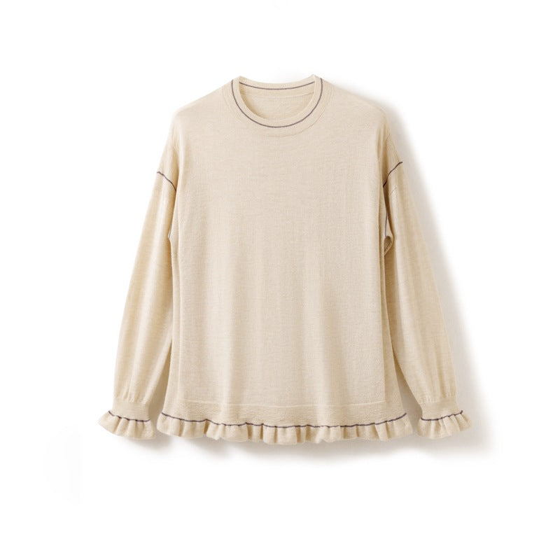 Women's 48-Count Worsted Cashmere Loose Pullover 2
