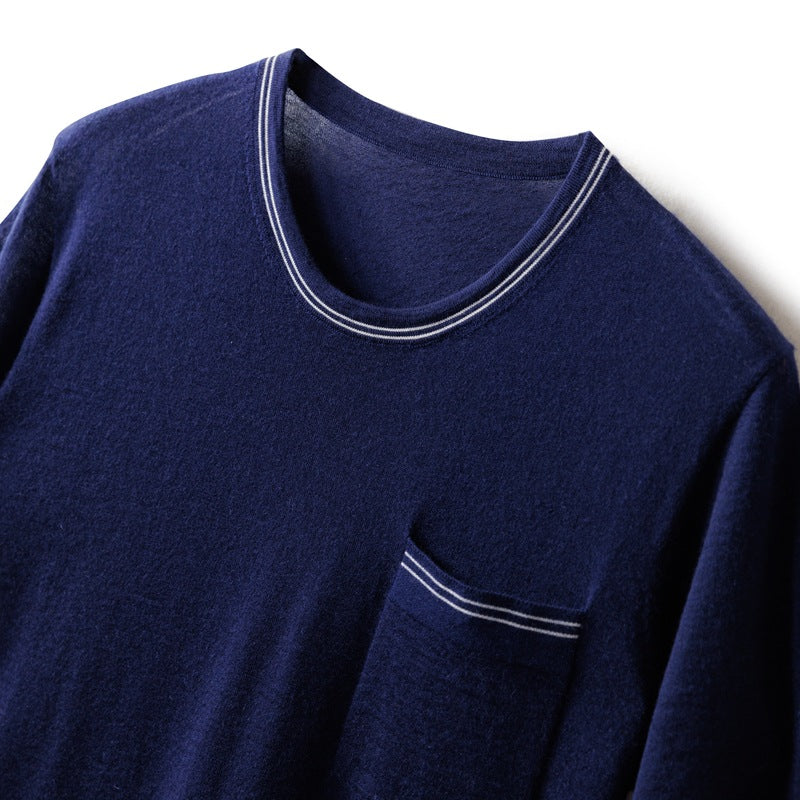 Men's 80-Count Fine-Spun Cashmere Short-Sleeve Crew Neck Sweater 3