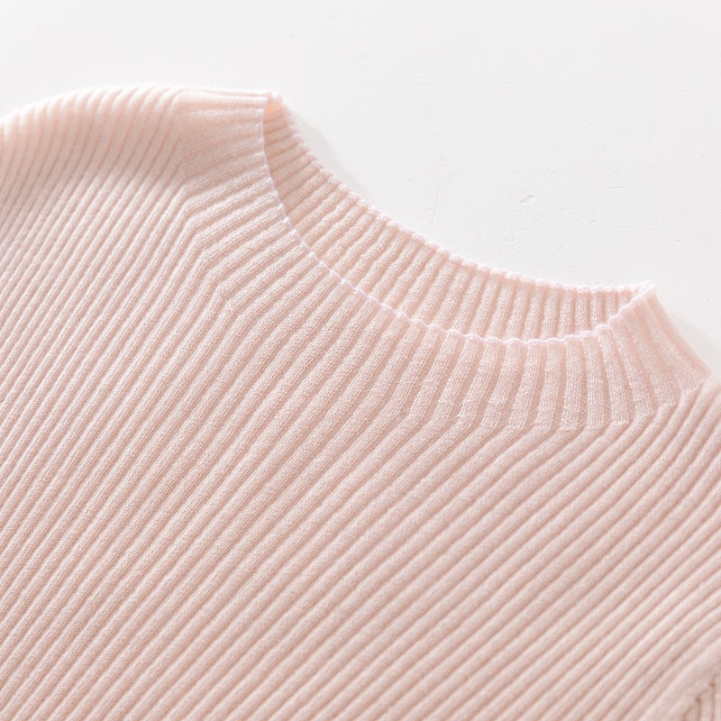 Women's Fine-Knit Pure Cashmere Striped Mock-Neck Sweater 3