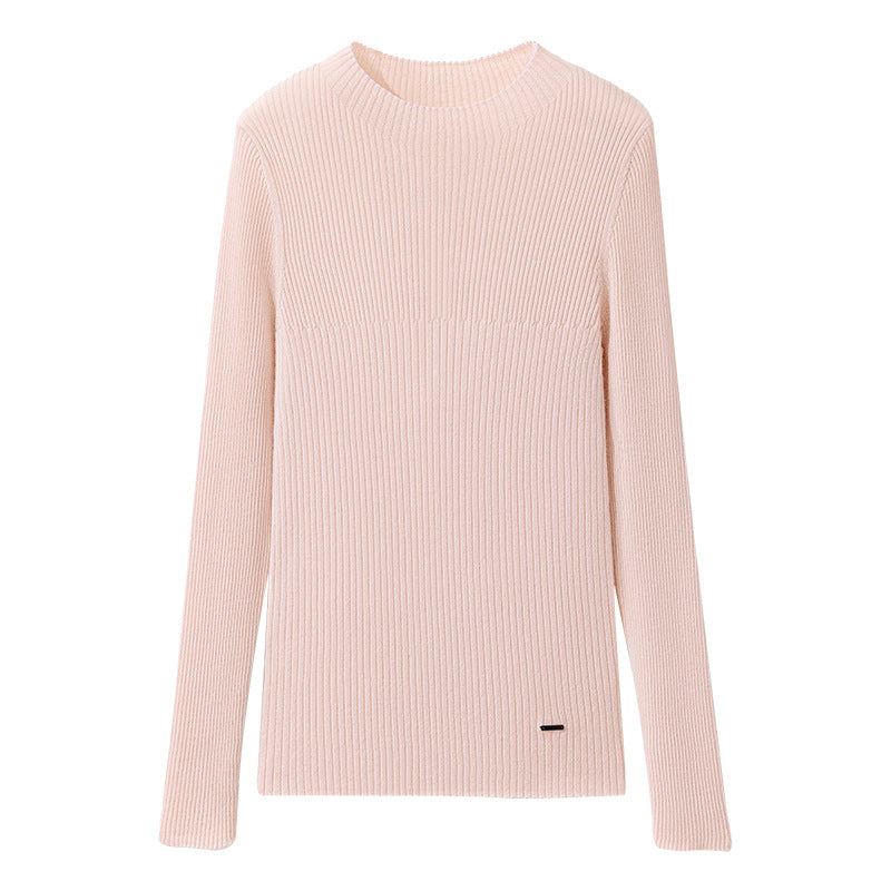 Women's Fine-Knit Pure Cashmere Striped Mock-Neck Sweater 5
