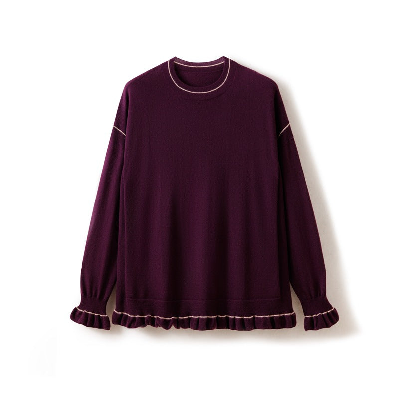 Women's 48-Count Worsted Cashmere Loose Pullover