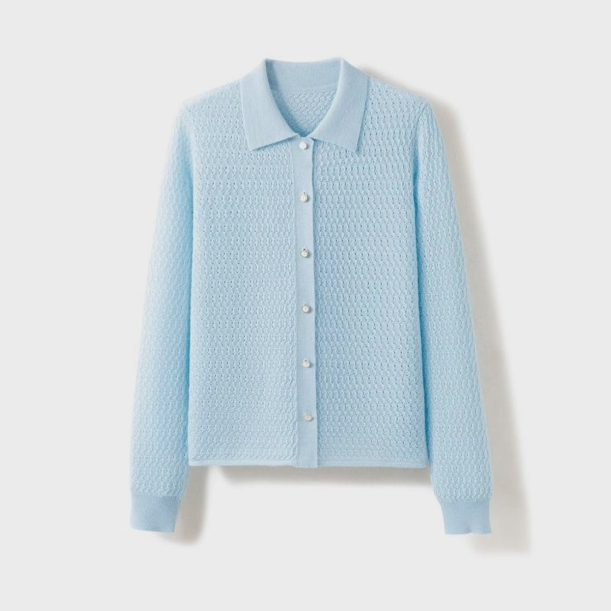 Women's 48-Count Double-Strand Cashmere Cutout Cardigan 360 video