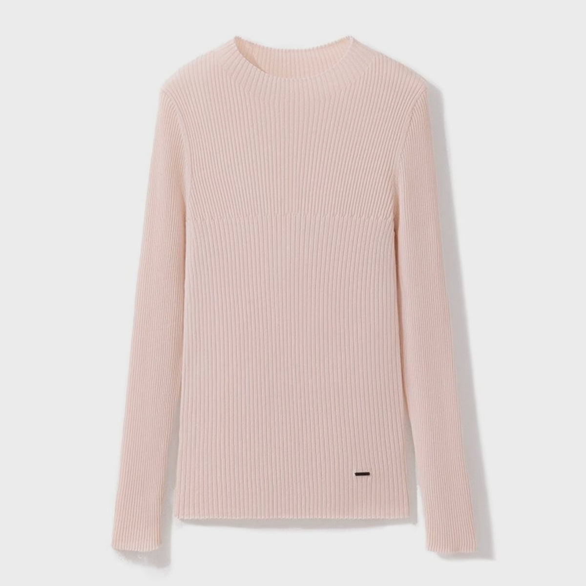 Women's Fine-Knit Pure Cashmere Striped Mock-Neck Sweater 360 video